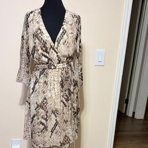 Stetson Snake Print Long Sleeve Dress
